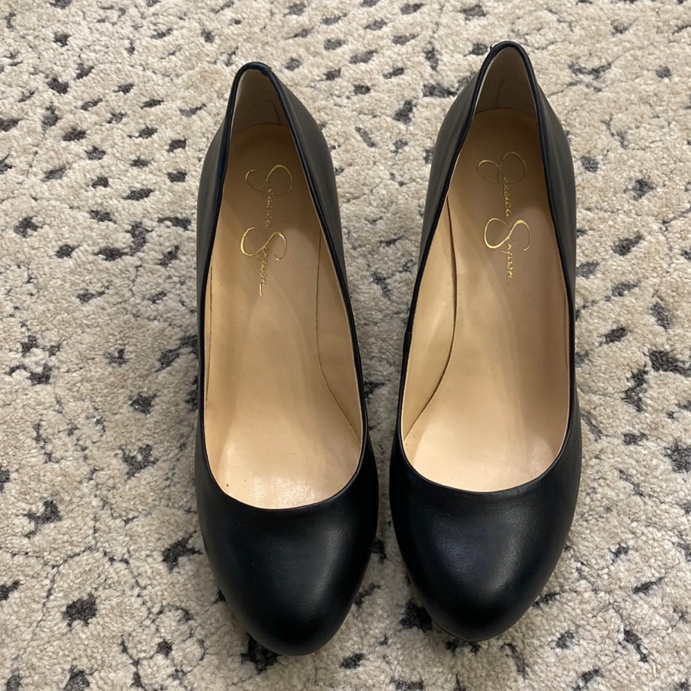 Jessica Simpson size 12 black wedges